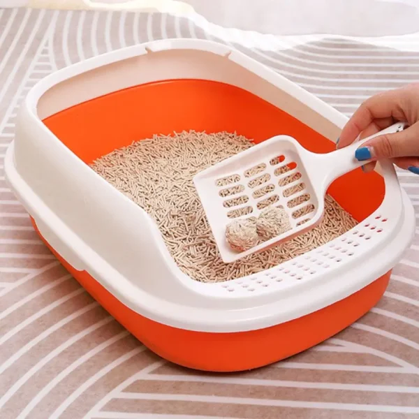 Yellow/Oranges Cat Litters Box With Shovel Environmental Cat Litters Filter Pet Accessories Cat Litter Cleaning Products